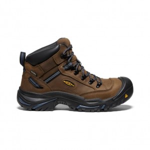 Buty Robocze Keen Braddock AL Waterproof Mid (Steel Toe) Męskie Brązowe | OJXWQGL-79