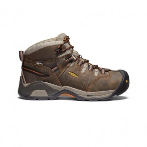 Buty Robocze Keen Detroit XT Waterproof (Soft Toe) Męskie Brązowe | WQACFOT-58