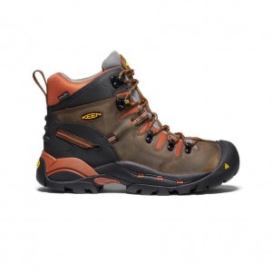 Kozaki Keen Pittsburgh 6 Waterproof (Soft Toe) Męskie Brązowe | GTFNEJI-93