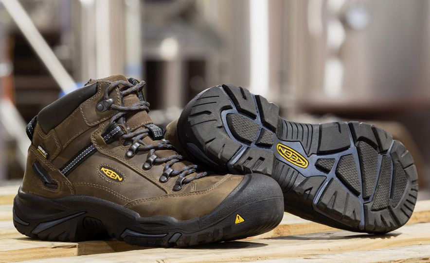 Buty Robocze Keen Braddock AL Waterproof Mid (Steel Toe) Męskie Brązowe | OJXWQGL-79