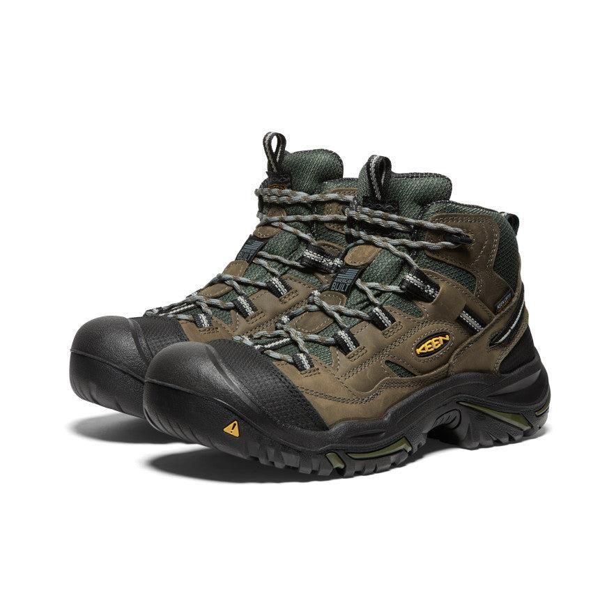 Buty Robocze Keen Braddock Waterproof Mid (Steel Toe) Męskie Oliwkowe | XLKNUBD-54