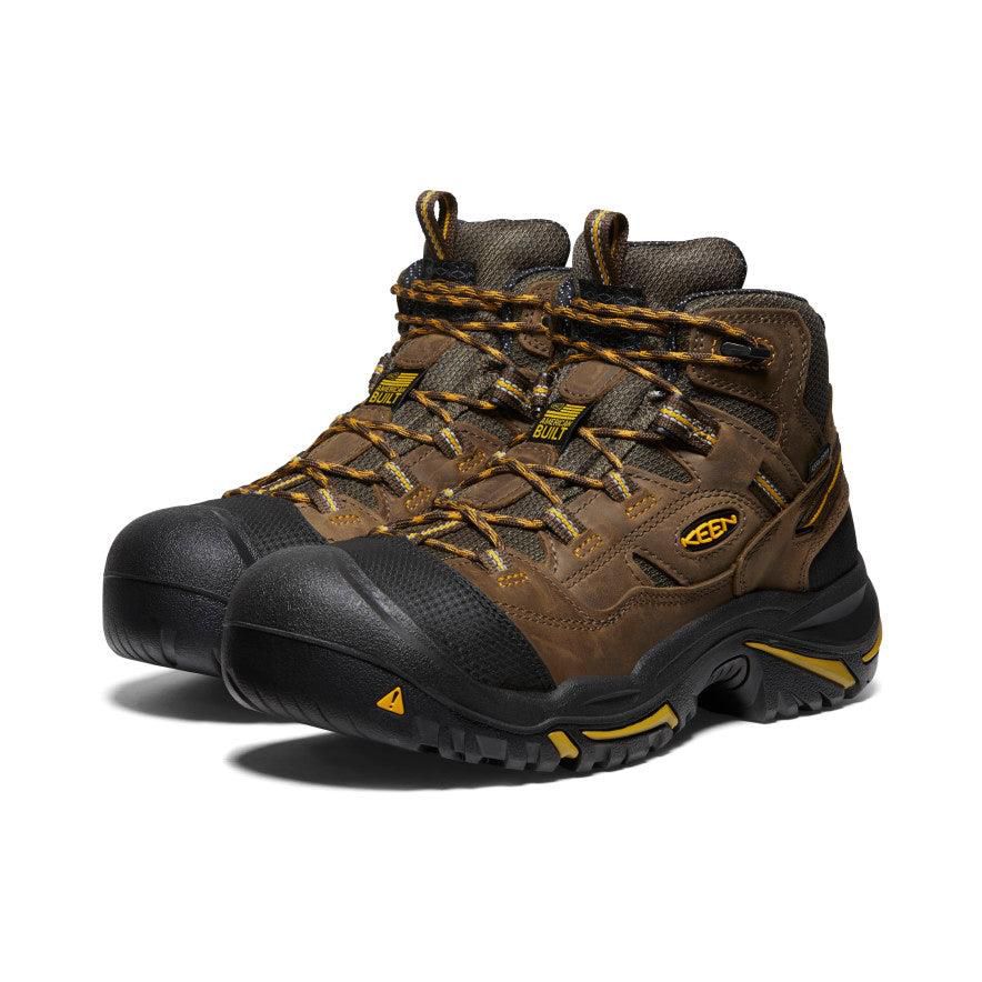 Buty Robocze Keen Braddock Waterproof Mid (Soft Toe) Męskie Brązowe | SAFGUZJ-32