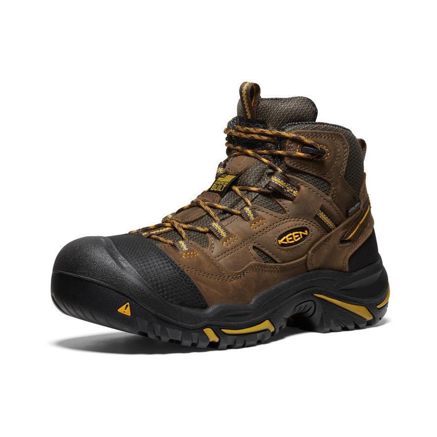 Buty Robocze Keen Braddock Waterproof Mid (Soft Toe) Męskie Brązowe | SAFGUZJ-32