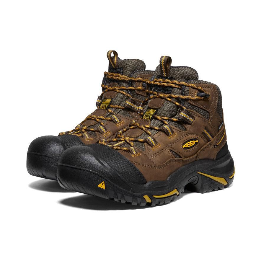 Buty Robocze Keen Braddock Waterproof Mid (Steel Toe) Męskie Brązowe | BOKREYC-67