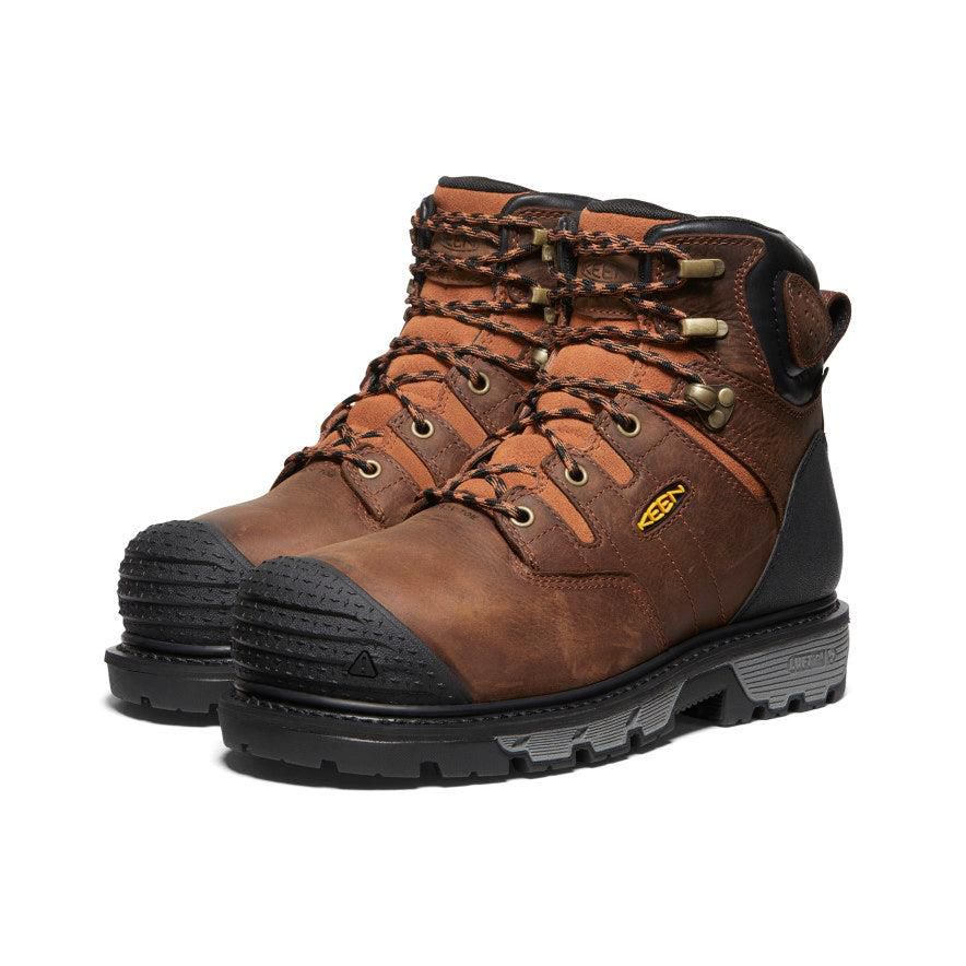 Buty Robocze Keen Camden 6 Waterproof INT MET (Carbon-Fiber Toe) Męskie Brązowe | TQIJBGN-02