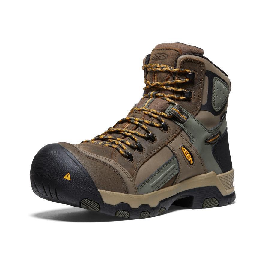 Buty Robocze Keen Davenport AL Waterproof Mid (Composite Toe) Męskie Brązowe | NBHODYU-75