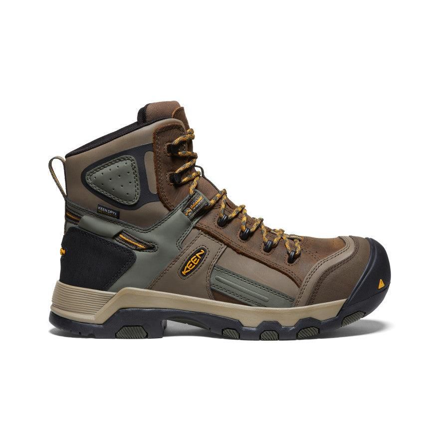 Buty Robocze Keen Davenport AL Waterproof Mid (Composite Toe) Męskie Brązowe | NBHODYU-75