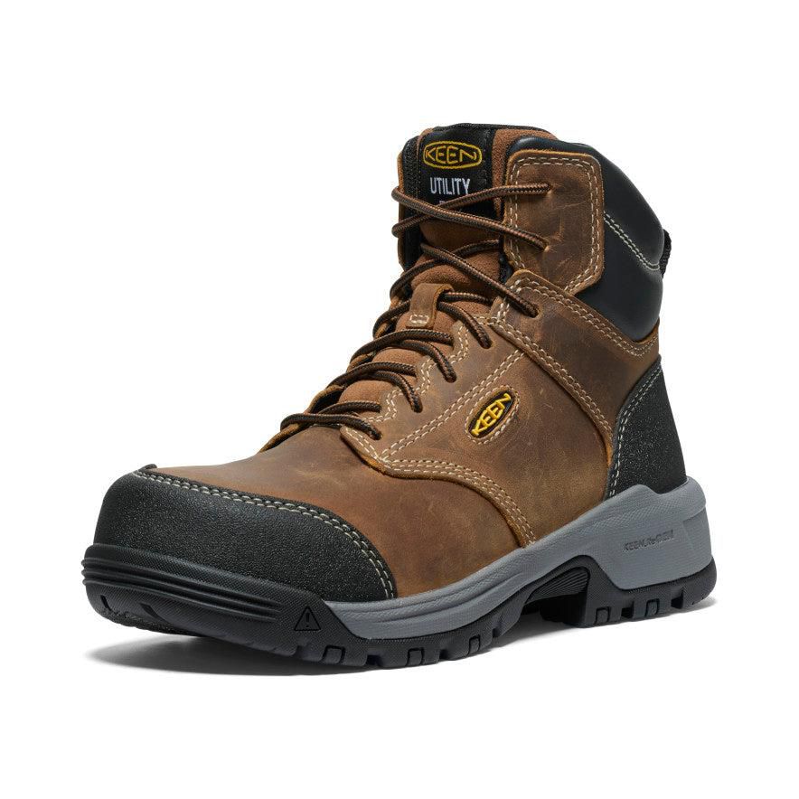 Buty Robocze Keen Evanston 6 ESD (Carbon-Fiber Toe) Damskie Brązowe | CABSVNX-91