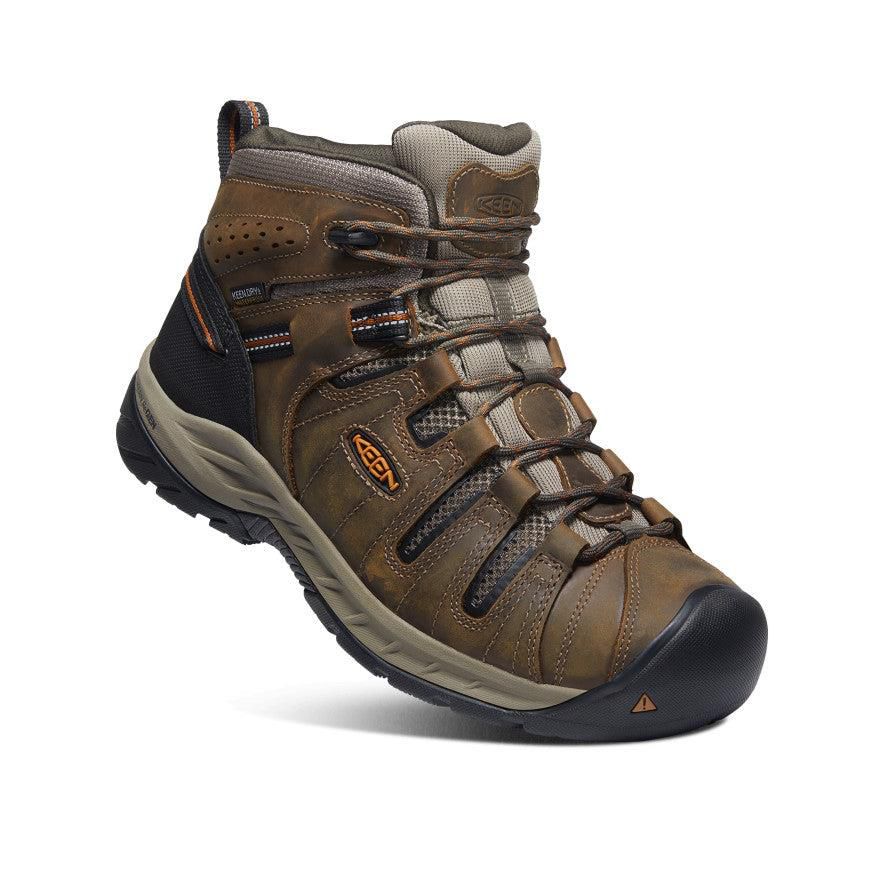 Buty Robocze Keen Flint II Waterproof Mid (Soft Toe) Męskie Brązowe | MYFKCGN-42