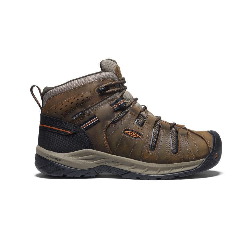 Buty Robocze Keen Flint II Waterproof Mid (Soft Toe) Męskie Brązowe | MYFKCGN-42