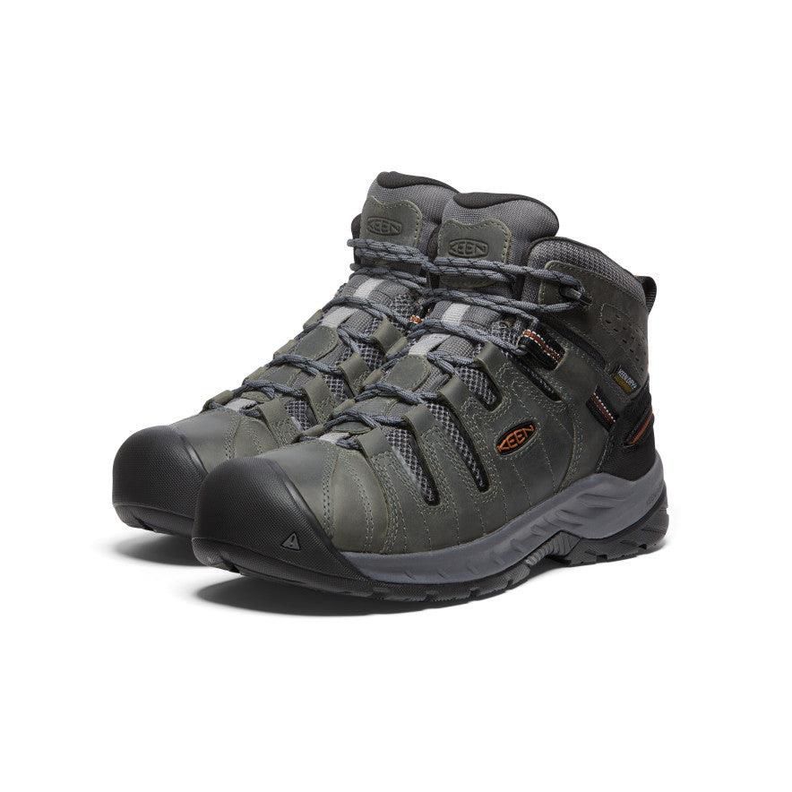 Buty Robocze Keen Flint II Waterproof Mid (Soft Toe) Męskie Szare | NHDCMLG-91