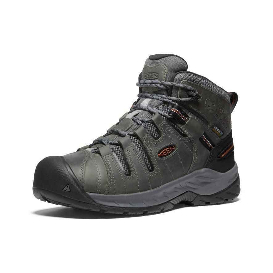 Buty Robocze Keen Flint II Waterproof Mid (Soft Toe) Męskie Szare | NHDCMLG-91