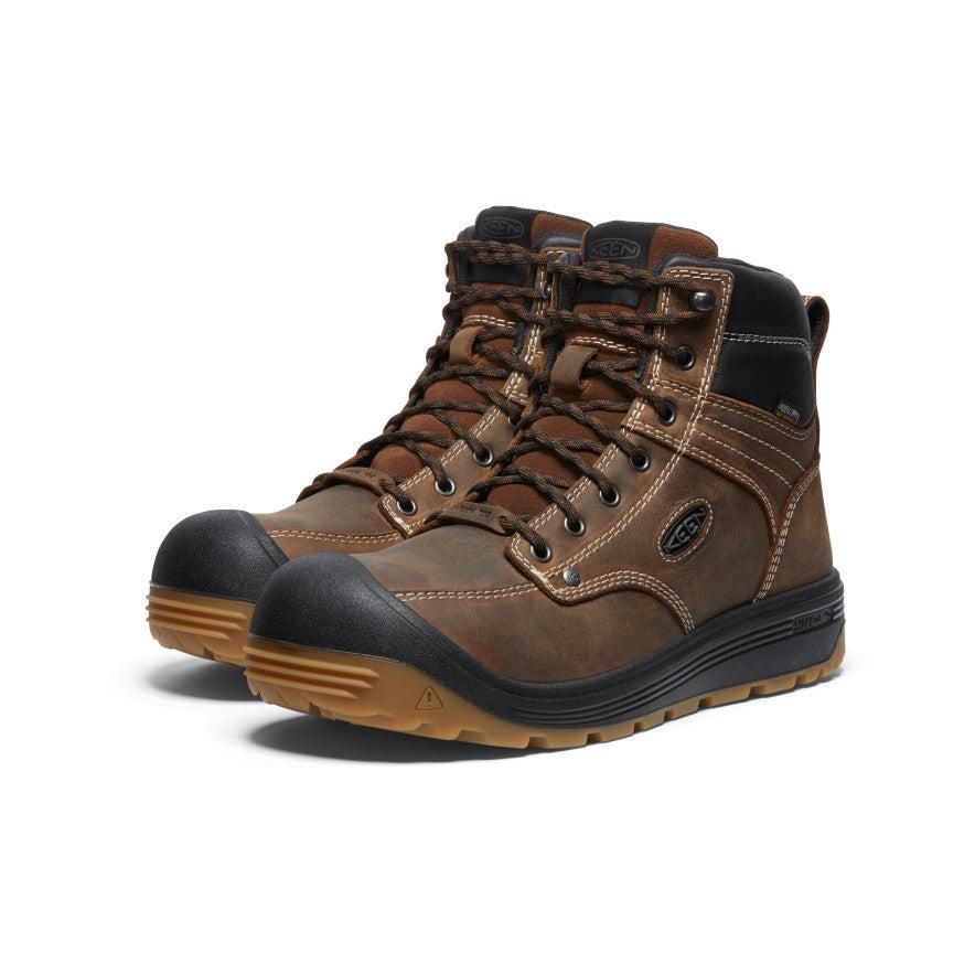 Buty Robocze Keen Fort Wayne 6 Waterproof (Carbon-Fiber Toe) Męskie Brązowe | POTRYEV-64