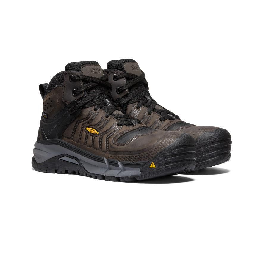 Buty Robocze Keen Kansas City+ Waterproof Mid (Carbon-Fiber Toe) Męskie Brązowe | QREFYJO-65