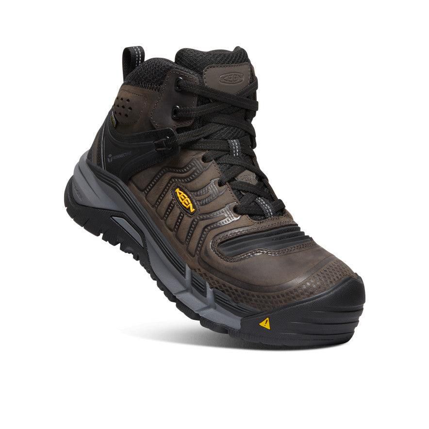 Buty Robocze Keen Kansas City+ Waterproof Mid (Carbon-Fiber Toe) Męskie Brązowe | QREFYJO-65