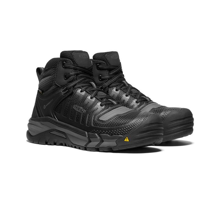 Buty Robocze Keen Kansas City Waterproof Mid (Carbon-Fiber Toe) Męskie Czarne | HNJMBWZ-09