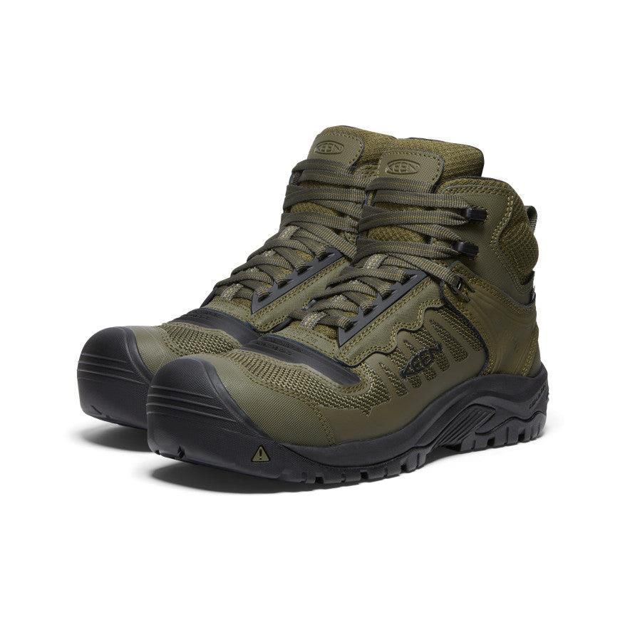 Buty Robocze Keen Reno Mid Waterproof (Carbon-Fiber Toe) Męskie Oliwkowe | HFYMIXA-54