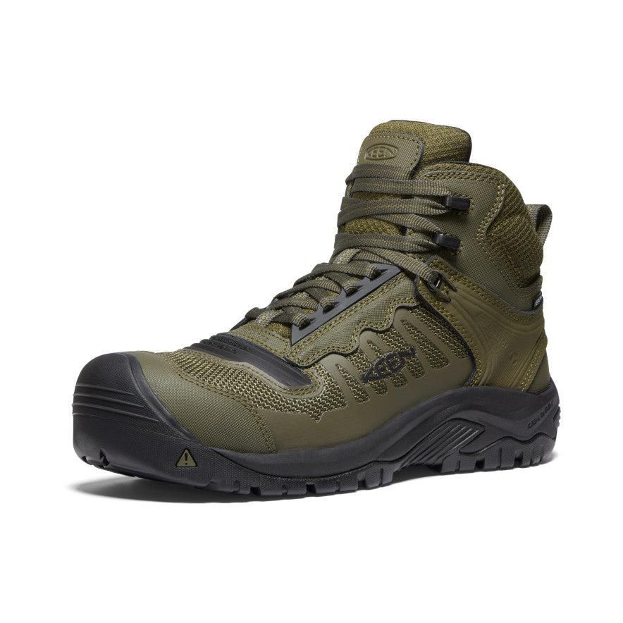 Buty Robocze Keen Reno Mid Waterproof (Carbon-Fiber Toe) Męskie Oliwkowe | HFYMIXA-54