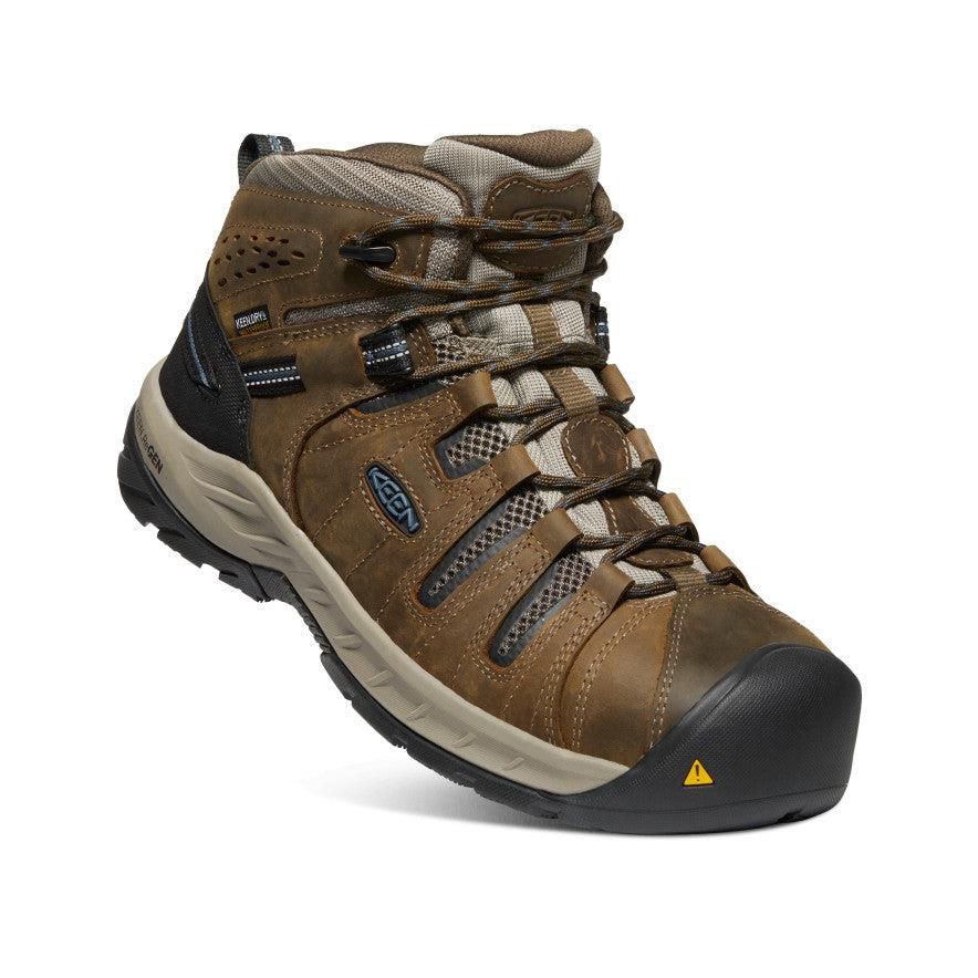 Kozaki Keen Flint II Waterproof (Steel Toe) Męskie Brązowe | OPMNFAL-73