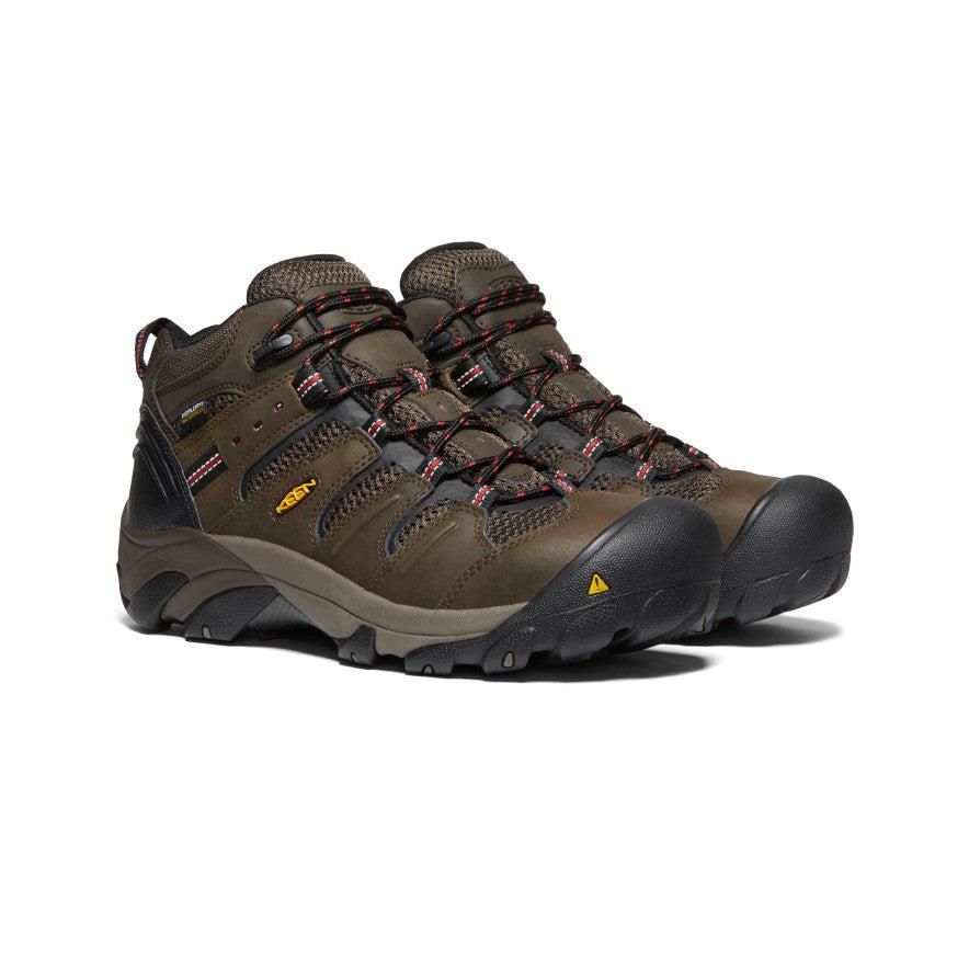 Kozaki Keen Lansing Mid Waterproof (Steel Toe) Męskie Brązowe | YJAMNWT-52