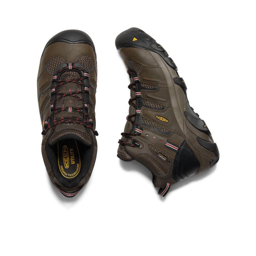 Kozaki Keen Lansing Mid Waterproof (Steel Toe) Męskie Brązowe | YJAMNWT-52