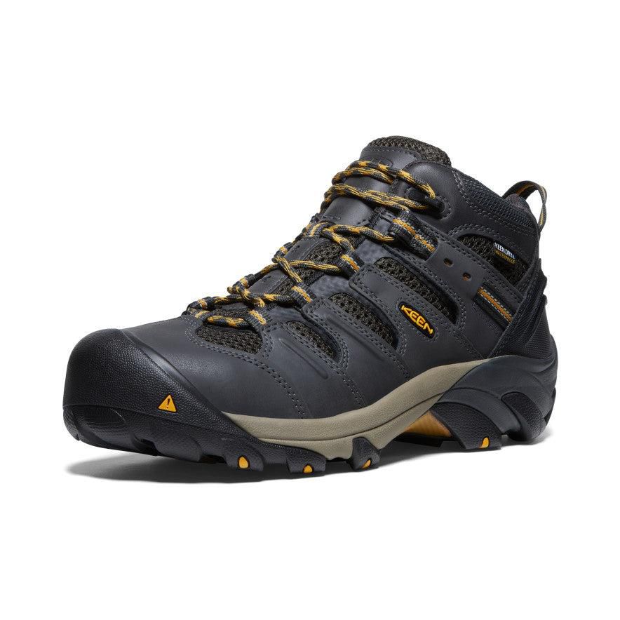 Kozaki Keen Lansing Mid Waterproof (Steel Toe) Męskie Czarne | MLTENGB-25