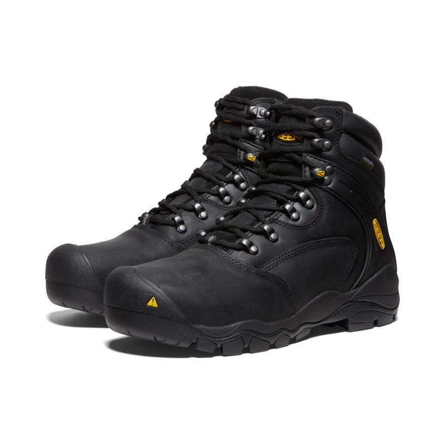 Kozaki Keen Louisville 6 Waterproof (Steel Toe) Męskie Czarne | NOPBMAK-90