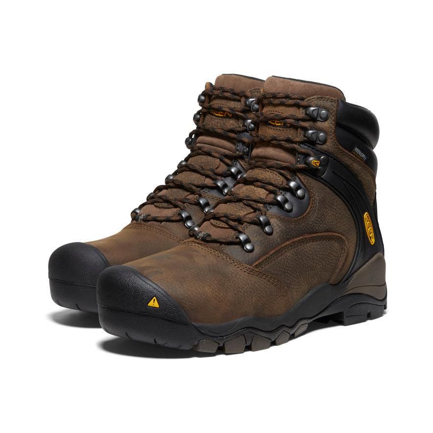 Kozaki Keen Louisville 6 Waterproof (Steel Toe) Męskie Brązowe | HXWDGUE-73