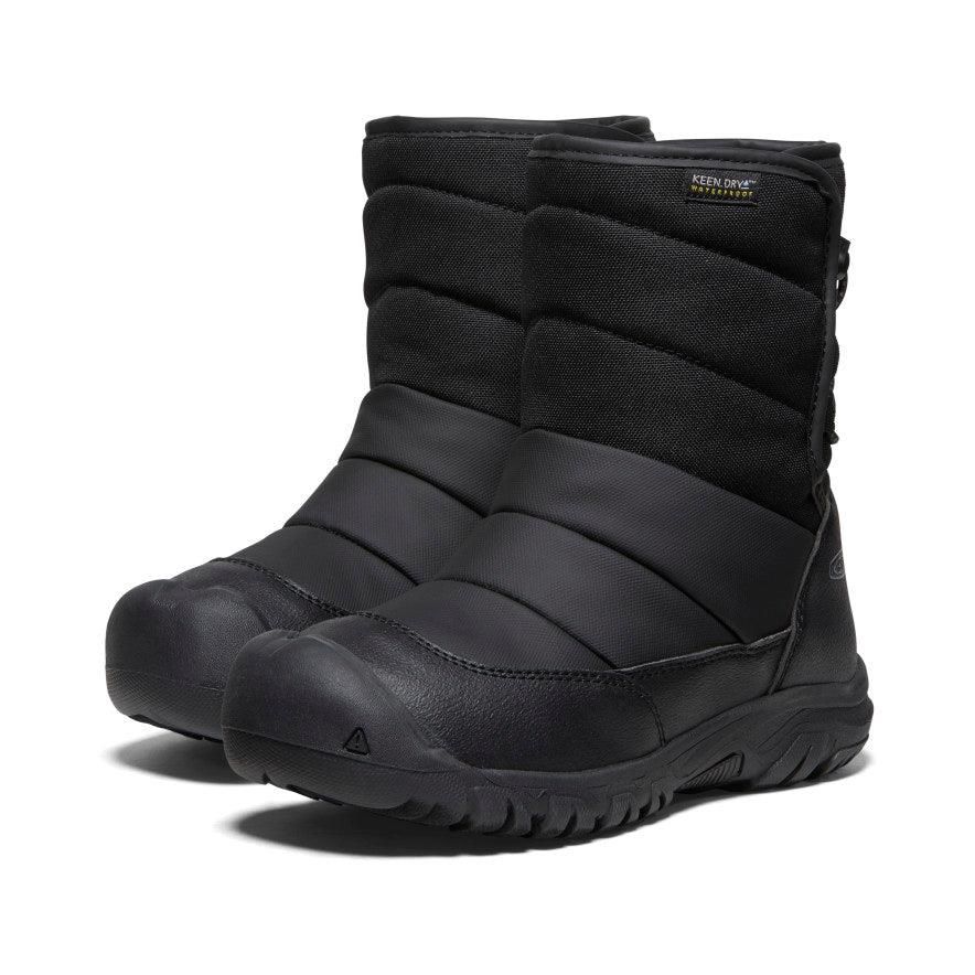 Kozaki Keen Puffrider Waterproof Winter Dziecięce Czarne | DSTCEIW-47