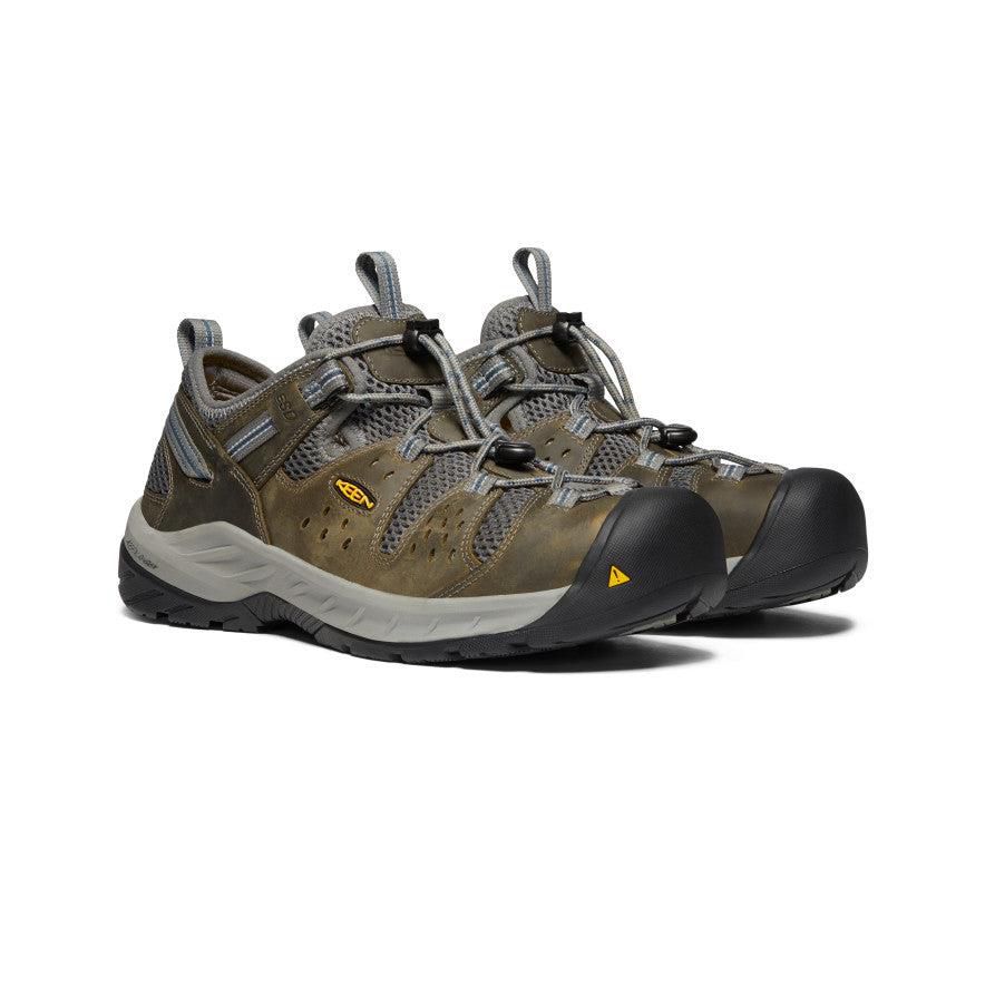 Trampki Keen Atlanta Cool II ESD (Steel Toe) Męskie Oliwkowe | MUTQWGL-23