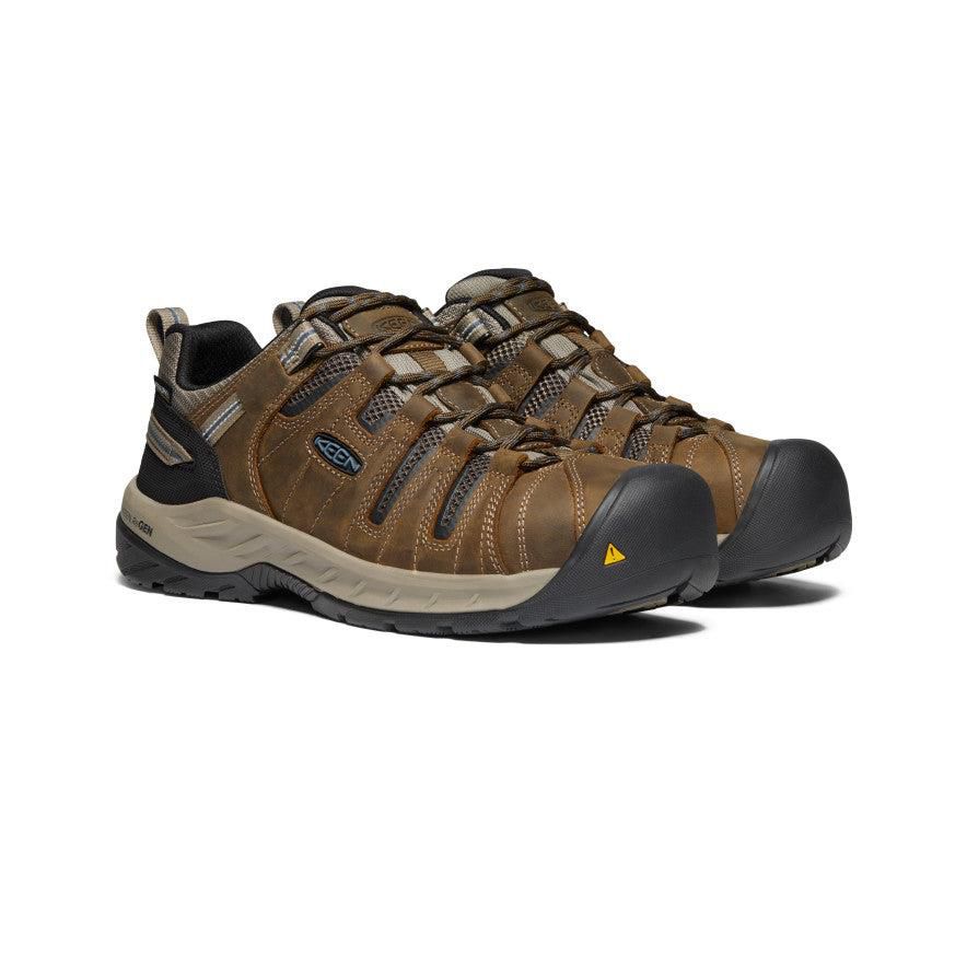 Trampki Keen Flint II Waterproof (Steel Toe) Męskie Brązowe | PWZJUAH-36