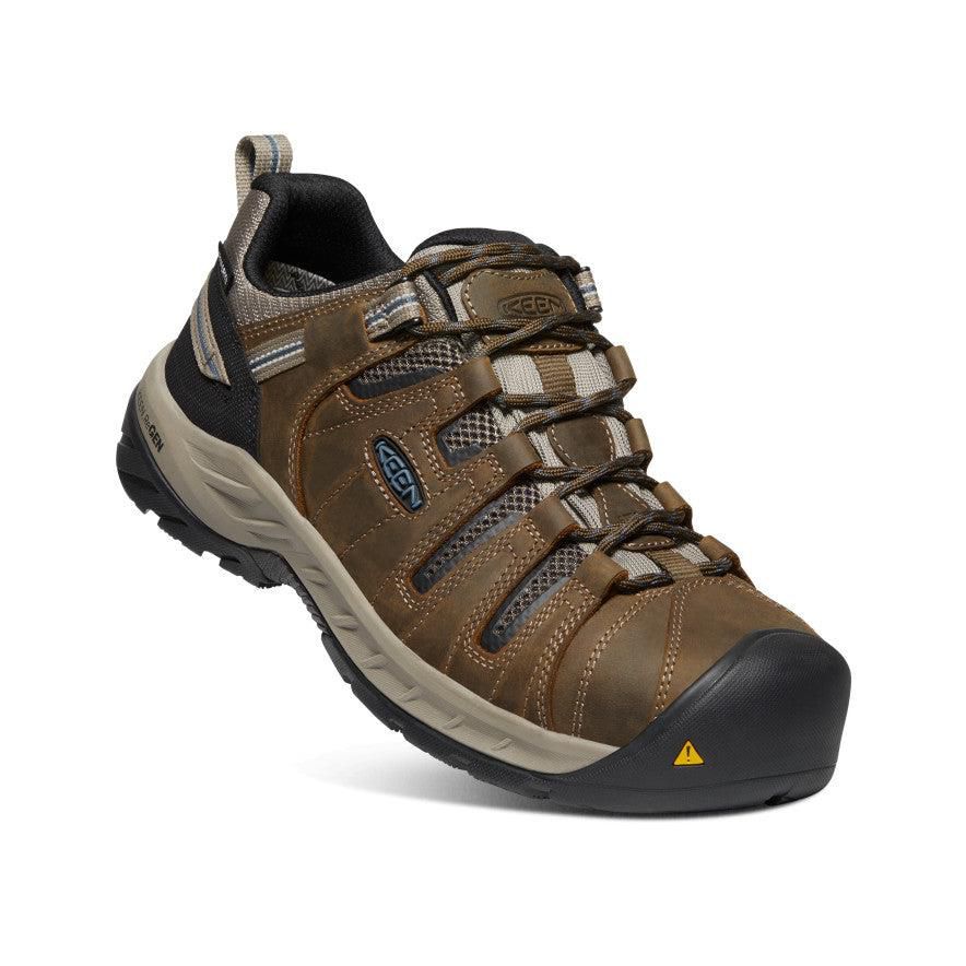 Trampki Keen Flint II Waterproof (Steel Toe) Męskie Brązowe | PWZJUAH-36