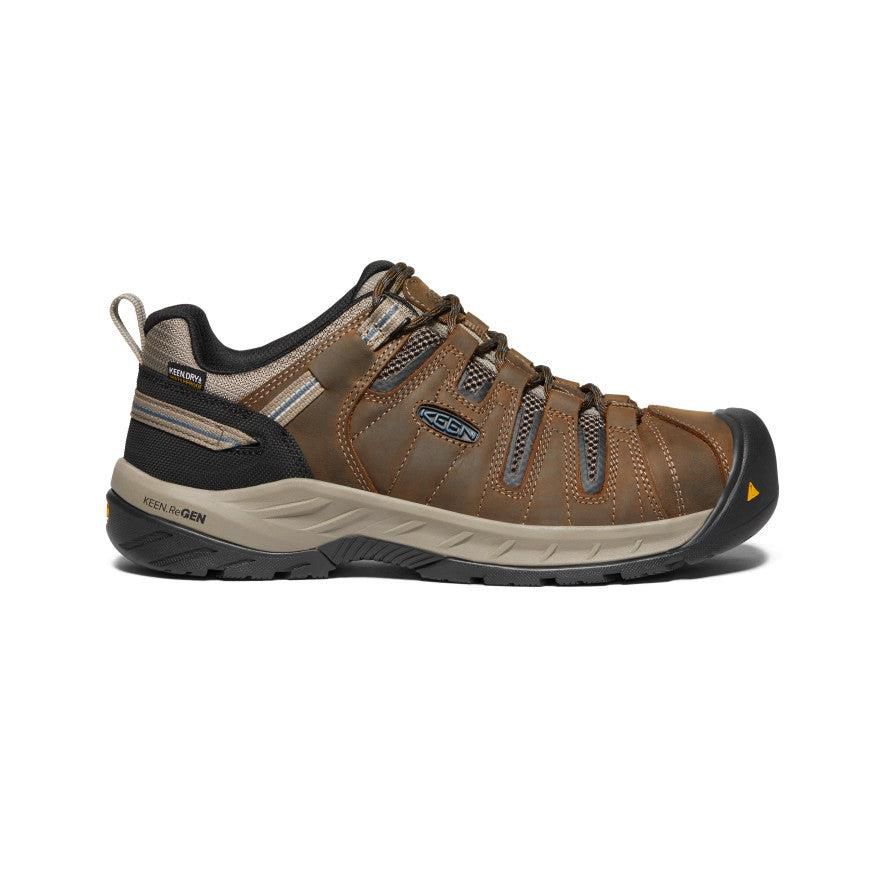 Trampki Keen Flint II Waterproof (Steel Toe) Męskie Brązowe | PWZJUAH-36